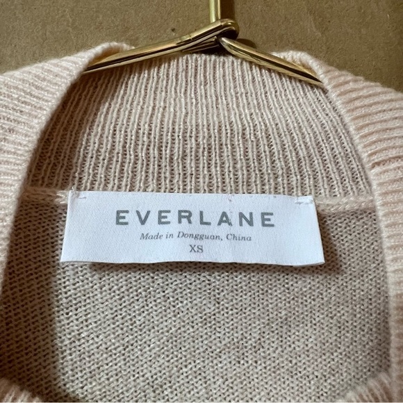 Everlane | Cashmere Crop Mock Neck Sweater Pullover Pink Size XS - Picture 2 of 14